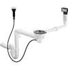 hansgrohe D16-11 troppopieno e scarico automatico per vaschetta singola granito, cromo, 43937000