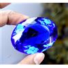 Pietra preziosa certificata taglio ovale tanzanite blu brillante 60 ct rara d...