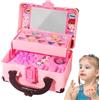 Generico Kit Trucchi per Bambine,Gioco di Finzione con Rossetto e Ombretti - Con Astuccio Set Trucchi Bambini,Per Principianti Feste di Compleanno Costumi e Travestimenti