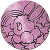 BB-Toy-Trades Compatibile con PKM TCG Pin Flipping Coin Shiny Trading Card Carte da Collezione Moneta con BB-Toy-Trades Protezione Spedizione - Sviluppi prismatici - Evoli Pink
