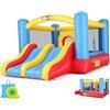 AKEYDIY Castello gonfiabile per bambini da 3 a 6 e 8 a 12 grandi, 384 x 274 cm, con ventilatore, doppio scivolo, per interni ed esterni, per feste