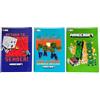 Franco Cosimo Panini Minecraft Quadernoni Rigo B per Terza Elementare, Set da 3 Pezzi con Ghast, Zombie e Creeper
