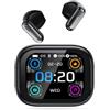 Relxhome Auricolari Traduttore AI con Display LCD Touch, Cuffie 4 in 1 con Traduzione Vocale Simultanea in Tempo Reale, 165 Lingue e 9 Modalità, Assistente AI, Bluetooth 6.0, per Viaggi, Lavoro e Studio