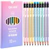 Chedin 10 matite HB da 9,5 mm di spessore con mina in grafite da 4 mm, impugnatura triangolare antiscivolo con gomma, per bambini, scuola, ufficio, scrittura, disegno e schizzi