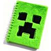 HOX Minecraft Movie Creeper - Taccuino A5 in morbido peluche con copertina verde per scrittura, copertina rigida con 80 pagine a righe, cancelleria con licenza ufficiale