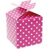 Social Crazy Scatole Portaconfetti cubo per cerimonie Personalizzate - FUCSIA POIS - Scatoline Bomboniere battesimo, compleanno, porta bomboniere personalizzato MADE IN ITALY (Pz 10)