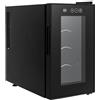 Promachineory Frigorifero autoportante da 23 l, frigorifero per bevande, 8 bottiglie, piccolo frigorifero per bottiglie di vino, illuminazione a LED con porta in vetro per soda, birra, vino