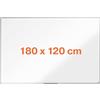 Nobo Lavagna Bianca Magnetica in Acciaio Laccato, 1800 x 1200 mm, Cornice in Alluminio, Sistema di Montaggio ad Angolo, Incl. Vaschetta Porta Accessori, Gamma Essence, Bianco, 1905213