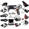 Generic Power Tool Combo Kit 10 in 1 Cordless Multifunzionale Lavorazione del Legno Set con Motore Brushless Batteria 4.0Ah e Cassetta degli Attrezzi per progetti fai da te, Casa e Giardino