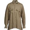 KITON - Camicia in lino - Verde militare