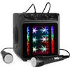 RockJam Macchina per karaoke Bluetooth ricaricabile RockJam da 10 Watt con due microfoni, spettacolo di luci ed effetti vocali