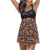 SHEKINI Donna Twist Front One Piece Costume da Bagno Vestito Rete Filato Stampa Costume da Bagno(L, Arancione)