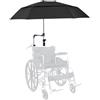 Syglawnd Ombrello per sedia a rotelle con morsetto, Ombrello per sedia con morsetto regolabile, Protezione da pioggia/UV per a rotelle, Ombrellone bifacciale 40.9 esteso per carrozzina, passeggino, sedi