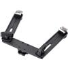 Ijksbehjf Regolabile Doppio Monte Alluminio Doppio Doppio Adattatore di Montaggio per 13 12 11 10 9 8 7 6 5 4 3 2 Action Camera Accessori Rotante Supporto Lampeggiante