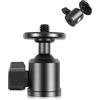 Ijksbehjf Adattatore compatto universale per testa a sfera, attacco da 1/4 a 3/8 / 4 a / 4 filettature girevoli, supporto in alluminio per adattatore per attrezzature fotografiche