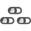 ZEPFJHE 3pcs Cartoon Gattino Coperture Webcam Cover Slide Web Camera Telefono Coperture Proteggere La Vostra Sicurezza