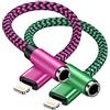 Haoano Confezione da 2 adattatori per cuffie da Lightning a jack audio AUX da 3,5 mm, per iPhone 14/13/12/11 Pro Max Plus Mini XR 8 iPad iPod