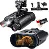 Generic Occhiali per visione notturna con effetto di visione 3D per adulti, zoom digitale 8X, foto da 36 MP e registrazione video 4K, binocolo a infrarossi con luce tattica, visualizzazione al 100% al buio