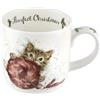 Wrendale Designs Portmeirion Wrendale Designs 'Purrfect Christmas' Kitten - Tazza natalizia in porcellana fine, 0,3 l