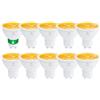 ANTELA GU10 LED Lampada 3000K Luce Bianca Calda, 2.5W 450LM, Uguale a 60W Lampade Alogene, Livello di Efficienza Energetica A, non Dimmerabile, 10 Pezzi