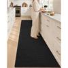 COLOR&GEOMETRY Tappeto Cucina Antiscivolo Lavabile 70x300cm, Nero | 4 mm ultra-sottile Passatoia cucina, Assorbente Facile da Pulire Tappeto runner per Davanti al Lavandino, Corridoio