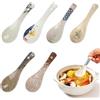 HSMHLYYB 6 cucchiai da zuppa in ceramica, 14 cm, cucchiaini da tè retrò ramen, cucchiaio asiatico cinese con motivo, cucchiaio giapponese ramen, cucchiaio in porcellana per zuppa Dumplings Pho Wonton Miso