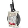 MONETA Set 2 Padelle Antiaderenti Ossidiana Stone 20+26 cm - Padelle Induzione in Alluminio con Rivestimento in Pietra, Senza PFOA e Nichel - Made in Italy