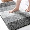 Exclusivo Mezcla Tappeto da Bagno, 60 x 120 cm, Assorbente e Antiscivolo | Asciugatura rapida, Lavabile in lavatrice, Morbido, Confortevole, Doccia, Cucina, Soggiorno, Decorazione, Grigio Sfumato