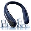 Kinhowly Ventilatore da collo portatile, senza pale, 6000 mAh, ricaricabile tramite USB, flusso d'aria a 360°, display a LED, 4 velocità, ventilatore a mani libere per esterni e interni, regalo di compleanno