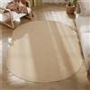 HOMCOM Tappeto ovale da salotto Ovale 170x120 cm Lavabile in lavatrice Tessuto a mano in stile rustico Tappeto da salotto Camera da letto Sala da pranzo Esterno Beige