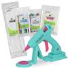 Surebonder Lynn Lilly Edition - Mini pistola per colla a caldo senza fili con punta fine e stick di colla per tessuti, multiuso, colore, glitter e tessuto, blu