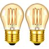 Century Light Lampadina LED E27 bianco caldo, lampadina retrò da 25 W, bianco caldo, 3W | non dimmerabile Lampadina con vetro color ambra da 1800 K, decorazione nostalgica per casa, hotel, caffetteria, bar, 2 pezzi