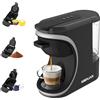 KEEPLUCK Macchina da caffè 3 in 1 per Nespresso, Dolce Gusto e caffè in polvere