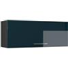 Vicco Pensile da cucina Fame-Line, Blu scuro lucido/Antracite, 100 cm