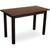 Metdrew Tavolo da Pranzo in Legno 120x60 cm - Tavolo Cucina per 4 Persone - Tavolo Rettangolare - Stile Rustico - Pino - Piano con Angoli Arrotondati - Noce