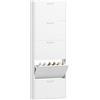 HOMCOM Scarpiera Salvaspazio Slim Alta con 5 Ante a Ribalta, Porta Scarpe per 15 Paia con Maniglia, Mobiletto Ingresso con Piano Superiore Portaoggetti, 65x17x180.5 cm, Bianco