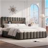 FCSQIU Letto Matrimoniale Contenitore Idraulico 160x200,Letto imbottito,LED/USB