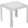 HOUSE COLLECTION TAVOLO SATURNO LINEA RATTAN 80x80x72cm colore BIANCO