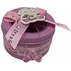 vet italy Vetrineinrete® Set 36 Scatoline bomboniere portaconfetti in Latta Cofanetto per Nascita Battesimo Scatola per Caramelle (Rosa)