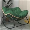 QAQCDAHJI Sedia a dondolo da esterno, sedia a dondolo a forma di uovo da patio, sedia Papasan for interni, poltrona in vimini in rattan, sedia reale moderna for camera da letto, soggiorno, portico, giardino, pr