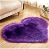 Pepela Sofa-Deco 29 - Tappeto in Pelliccia d'Agnello Sintetica, Violett, 70 * 90CM