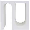 Rebecca Mobili Comodino Camera da letto, Tavolino da Soggiorno, Bianco, in MDF, Stile Moderno - Misure HxLxP: 55 x 50 x 26 cm- Art. RE7275