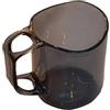 Generico Nuovo Bicchiere Sciacquo Stile Casa - Coppia Bicchiere Spazzolino Trasparente con Maniglia Curva E Design Forato | Rotonda Acqua per Lavare Denti, Risciacquo, Bere | Tumbler Bagno per C