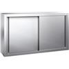 Ristoattrezzature - Pensile in acciaio inox 100x40x65h cm con 2 porte scorrevoli