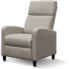 PAZZO DESIGN Poltrona Reclinabile Susanna, Grigio, Poltrona Relax, Poltrona Con Poggiapiedi, Tessuto, Poltrona Comoda, Poltrona Salotto E Cucina - id_2201