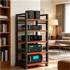 Generic Supporto HiFi，hifi Mobile Multimediale Audio-video，A 5 Ripiani con Ruote Universali，Supporto multimediale AV regolabile per Soggiorno, Ufficio, Home Theater, Supporto TV Angolare