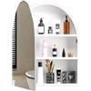 FGNIXLN Armadietto Specchio,Mobile Bagno con Specchio Armadietto Specchio Ovale per Bagno Moderno (Bianco, 70X14X50CM)