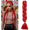 MY-LADY Extension per Treccine Africane 60cm 100g Treccine Extension Capelli Sintetici Jumbo Braiding Hair Crochet Twist Rosso