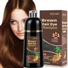 RILSIC Shampoo Capelli Marrone Chiaro per Capelli Grigi,500ml Hair Dye 3in1 | Hair Color Shampoo 3 in 1, Colore Naturale, Shampoo Capelli Colorante Bianchi Istantaneo, Tintura Capelli per Uomini Donne