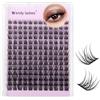 WENDY LASHES Ciuffetti Ciglia Finte D-Curl YM15 Extension Ciglia Individuali Naturali 10-18mm Mixed Soft Cluster lashes Riusabile DIY Lash Extension a Casa(FKDP-lash-YM15-D-1018)